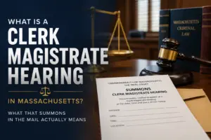 What is a clerk magistrate hearing?